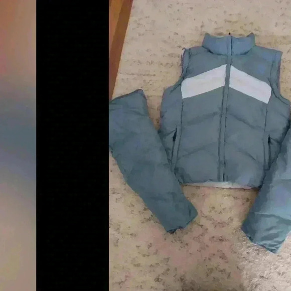 Columbia Women's Colorblocked Blue and Gray Down Puffer Jacket  L - Picture 15 of 15